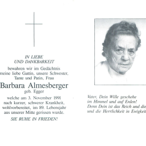 Almesberger Barbara Geb. Egger